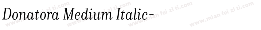 Donatora Medium Italic字体转换